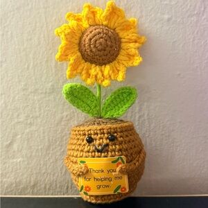 Crochet Sunflower Decor